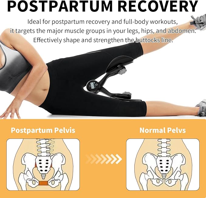 Thigh Trainer, Inner Thigh Toner Exercise Equipment for Women, Kegel Exerciser, Pelvic Floor Muscle Trainer for Home Workout with Resistance Band