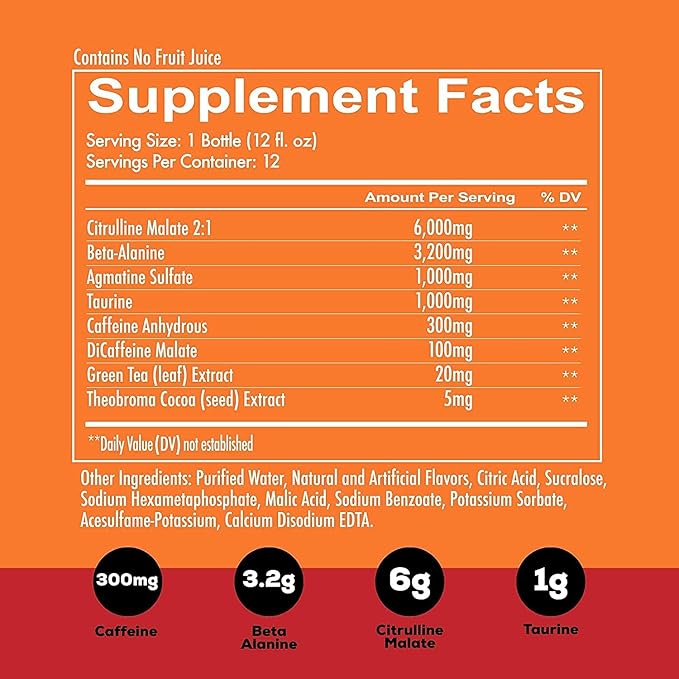 REDCON1 Total War Ready to Drink Pre Workout, Strawberry Mango - Endurance Boosting, Keto Friendly RTD Formula - Amino Acid + Citrulline Malate Pre Workout Drink for Men & Women (12 Servings)