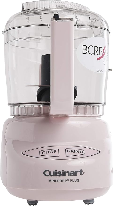 Cuisinart DLC-2APK Mini-Prep Plus Food Processor, 24 Ounce, Pink & Salad Spinner, White, SAS Large 5-Quart, CTG-00-SAS