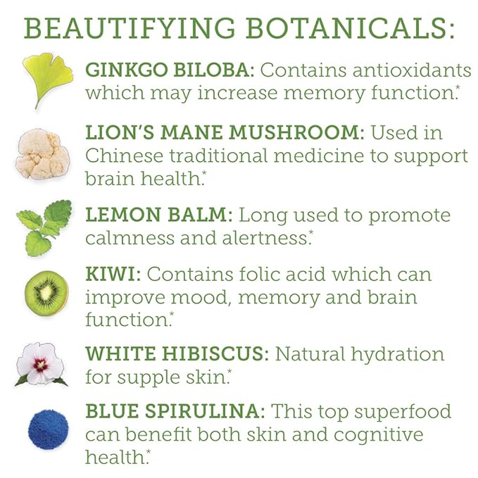 The Republic of Tea Beautifying Botanicals Beauty Brain Herbal Tea, 36 Tea Bags