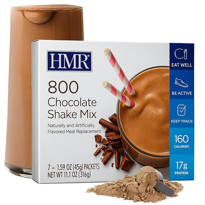 HMR 800 Shake Meal Replacement Mix | Chocolate Shake Powder to Support Healthy Weight Loss | 17g of Protein | Easy to Make | Low Calorie Food | 7 Servings
