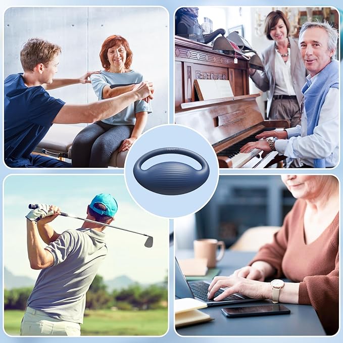 FitBeast Hand Exercise Balls - 3 Resistance Levels Stress Balls for Adults, Squeeze Balls for Hand Therapy, Rehabilitation, Arthritis, Muscle Building