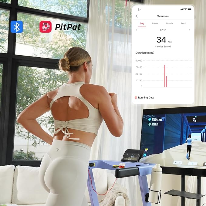 DeerRun Treadmills for Home with Incline and Handles, 3.5 HP Foldable Treadmill 350 LBS Weight Capacity for Small Spaces, Folding Running Machine with Smart APP