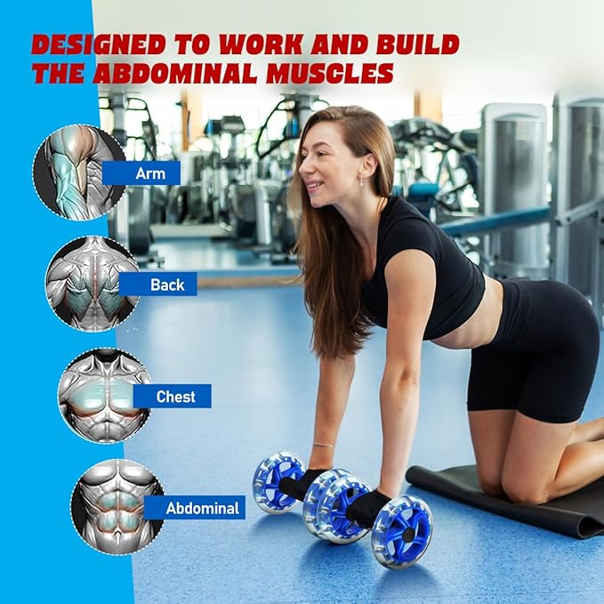 Household Appliances Exercise Abdominal Roller Workout Roller Abs Ab Fitness Roller Yellow Equipment Fitness Device Fitness Wheel Ab Wheel Dumbbel Ab