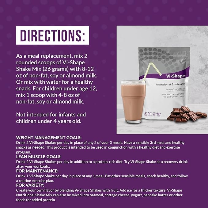 Chocolate Cardia + Vi-Shape - 1 Shake Pouch (24 Servings) + 1 Box Chocolate Mix-In (15 Servings) Delicious Chocolate Goodness, Formerly Known as Visalus