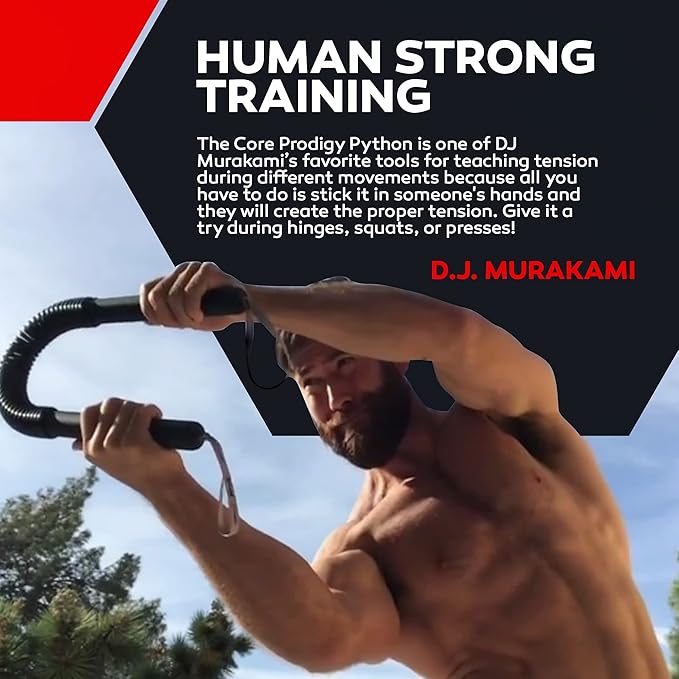 Python Power Twister Bar - Upper Body Exercise for Chest, Shoulder, Forearm, Bicep and Arm Strengthening Workout Equipment by Core Prodigy