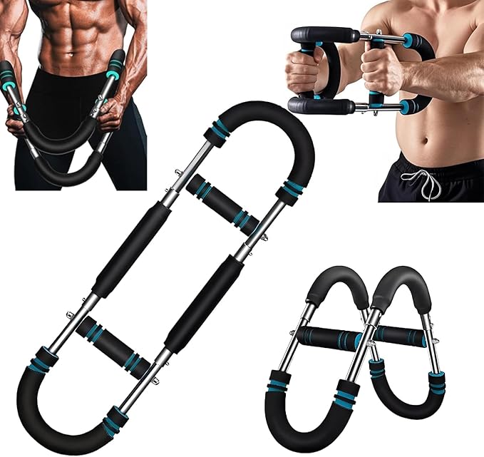 Twister Arm Exerciser,Adjustable Spring Workout Bar, Forearm Triceps Chest Enhanced Exercise Strengthener,Portable Home Fitness Equipment