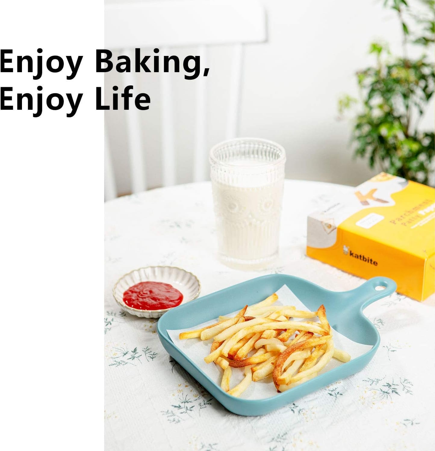 Katbite Hamburger Patty Paper 1000Pcs, 5.5"x5.5" Non Stick Parchment Paper Squares Sheets for Patty Seperate, Burger Press, Ground Beef, Freezing or Candy Wrappers, Use for Oven, Microwave or Freezer