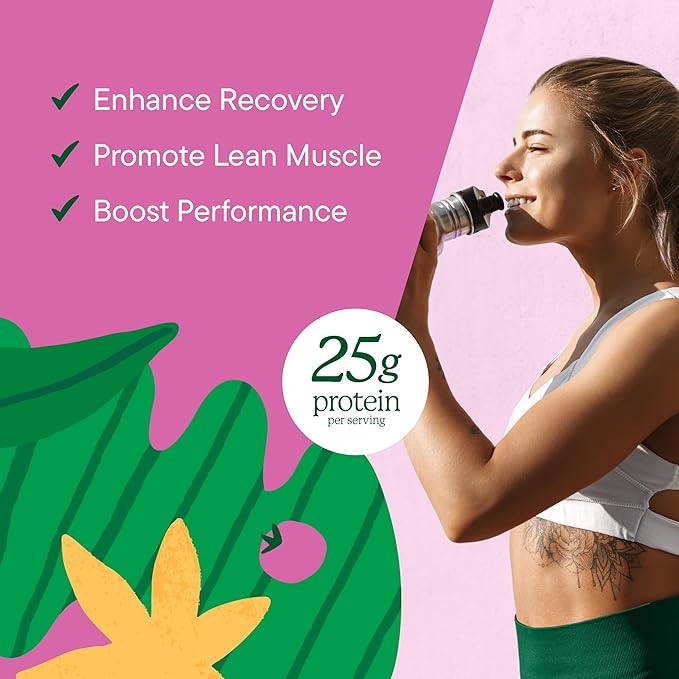 Nutranelle - Plant Based Protein Powder - 25 g Vegan Protein Powder with 30 Servings - Blended Rice & Pea with Superfoods & Amino Acids - Zero Sugar - Vanilla