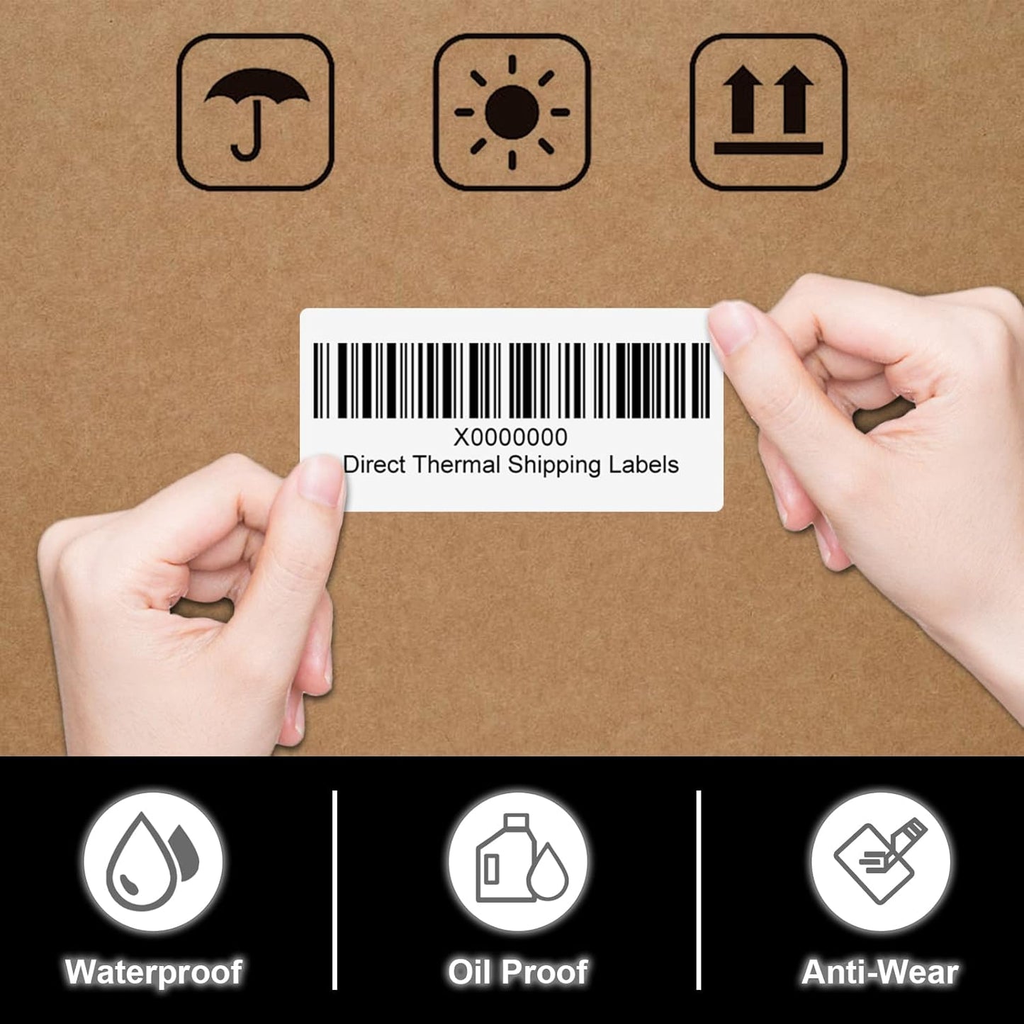 CLASSY 2" x 1" Direct Thermal Labels, 13000 Self-Adhesive Barcode Labels,Compatible with Rollo, Zebra Label Printers.