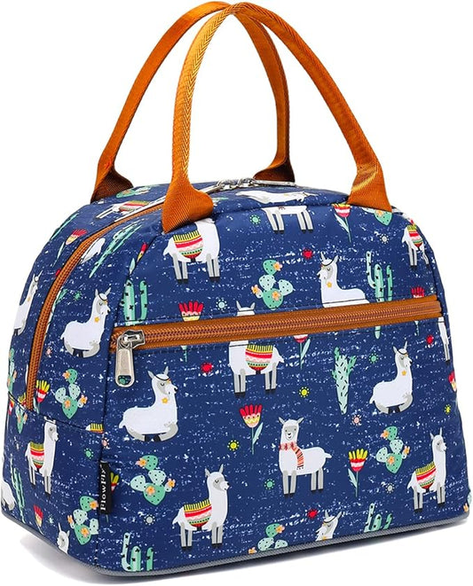 FlowFly Insulated Lunch Cooler Bag - Tote Bag Organizer for Women/Men, Alpaca