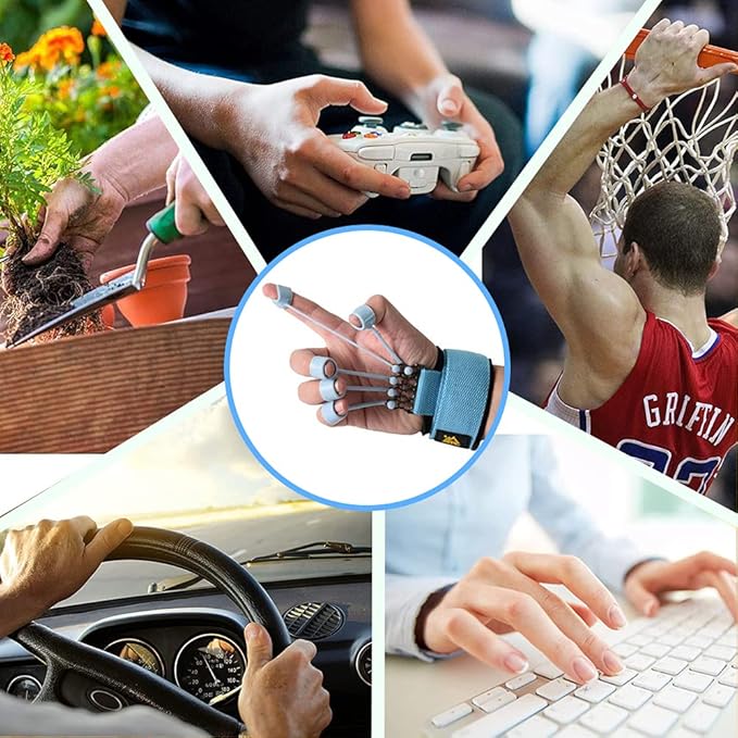 Finger Strengthener Hand Grip Strength Trainer Finger Extension Stretcher Exerciser Hand Rehab Work Out Relieve Pain Arthritis and Grip Training Krdebasai 40LB