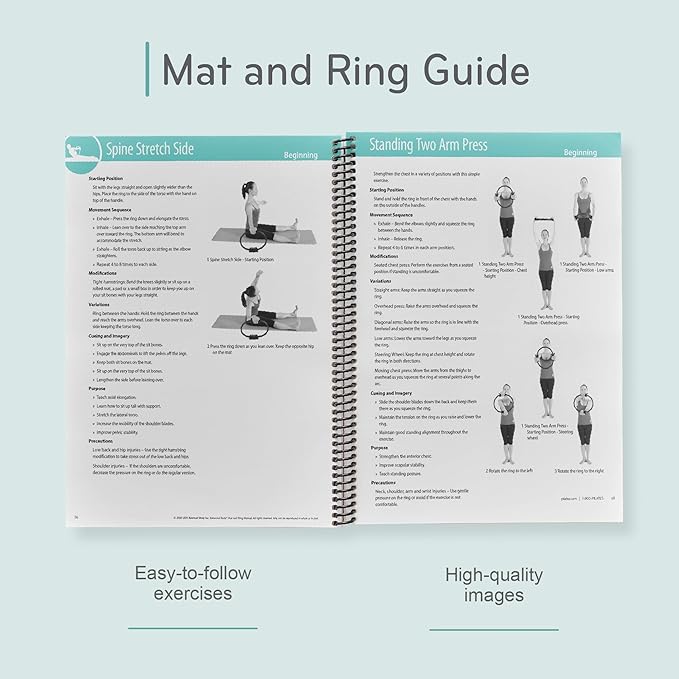 Balanced Body Mat and Ring Guide, Pilates Mat and Ring Guide for Workout Equipment, for Home Gym or Studio Use