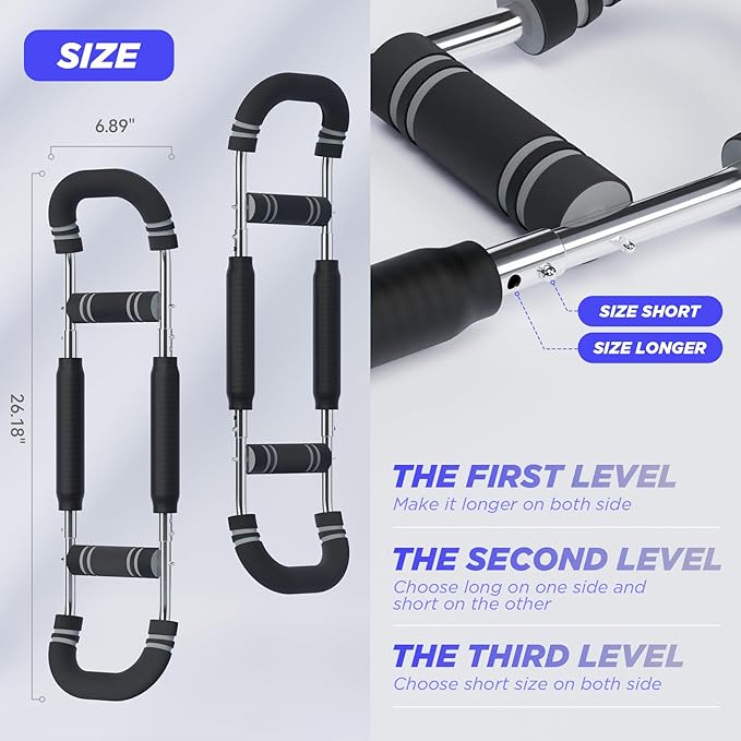 Twister Arm Trainer, Adjustable Chest Workout Equipment, Twister Arm Chest Exerciser Home Gym Strength Trainer, Portable Detachable Spring Workout Bar Home Fitness Equipment