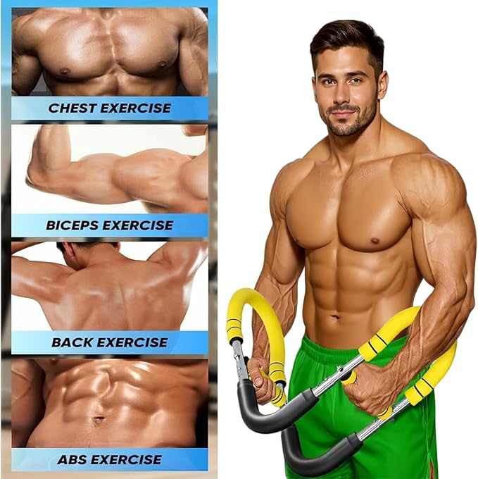 Twister Arm Trainer,Arm Trainer for Men, Adjustable Chest Workout Equipment,Chest Trainer, Shoulder Muscle Training,Wrist & Forearm Strengtheners, Portable Home Fitness Equipment