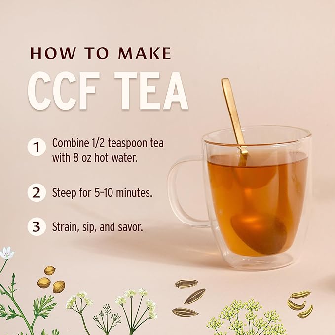 Banyan Botanicals CCF Tea (Cumin, Coriander, Fennel) – Organic Digestion Tea – Traditional Ayurvedic Detox Tea For Supporting Digestion & Gentle Cleansing – 3.5 oz – Non-GMO Sustainably Sourced Vegan