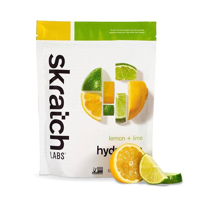 Skratch Labs Hydration Powder | Sport Drink Mix | Electrolytes Powder for Exercise, Endurance, and Performance | Lemon + Lime | 20 Servings | Non-GMO, Vegan, Kosher