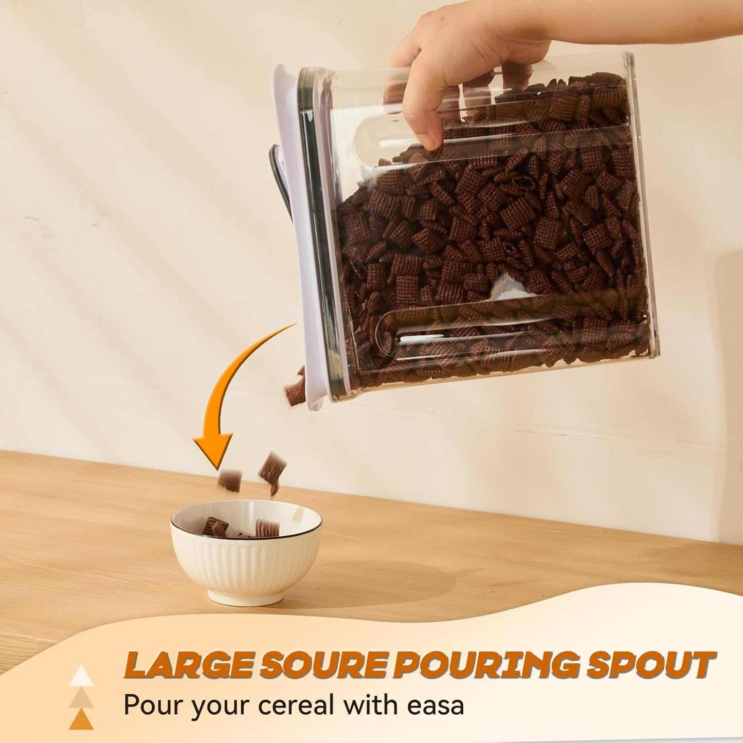 FreshKeeper Food Dispenser Set, Airtight Food Storage Container with Lid 1.5L,2PCS BPA-FREE Plastic Pantry Organization Canisters for Nuts Quinoa Coffee and More Dry Food in Kitchen