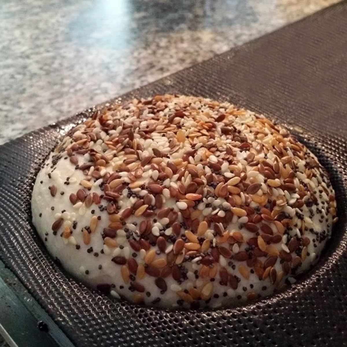 Bluedrop Silicone Hamburger Bread Forms Perforated Bakery Molds Non Stick Baking Sheets Fit Half Pan Size