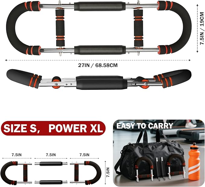 Twister Arm Trainer, 60-110lb Adjustable Chest Workout Equipment, Anti-Slip Grips & Double-Spring Safety, Arm Trainer for Men/Women, Portable Home Fitness Equipment