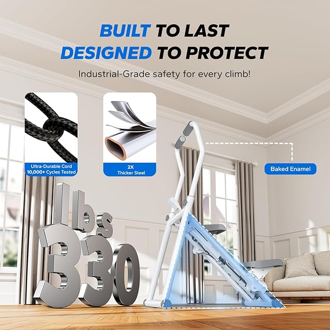 MERACH Stair Stepper for Home Gym Exercise, New Version Vertical Climber Machine for Full-Body Workout, Compact Folding Cardio Exercise Climber with Extended Step Range, Adjustable Handlebar & Pedals