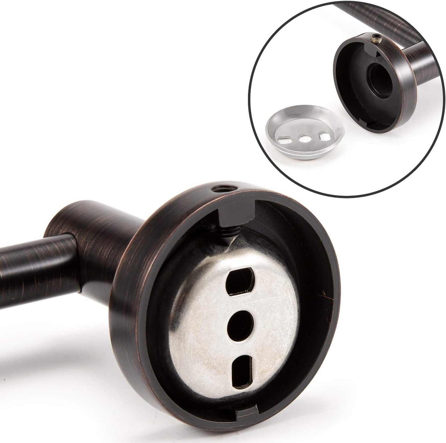 JiePai Bath Towel Bar,Stainless Steel Towel Rack Bathroom Towel Holder Wall Mount Kitchen Dish Cloth Hanger (Oil Rubbed Bronze, 24 inch)