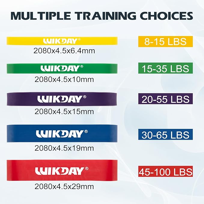 Resistance Bands for Working Out, Exercise Bands, Workout Bands, Pull Up Assistance Bands for Body Stretching Training Physical Therapy Muscle Training for Men & Women