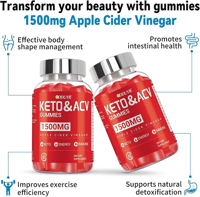 Keto ACV Gummies - 1500mg Apple Cider Vinegar Gummies with Pomegranate Beetroot & Vitamin B12 B6 - Lemon Honey Flavor - for Men & Woman - GMO Free & Vegan - 120 Count