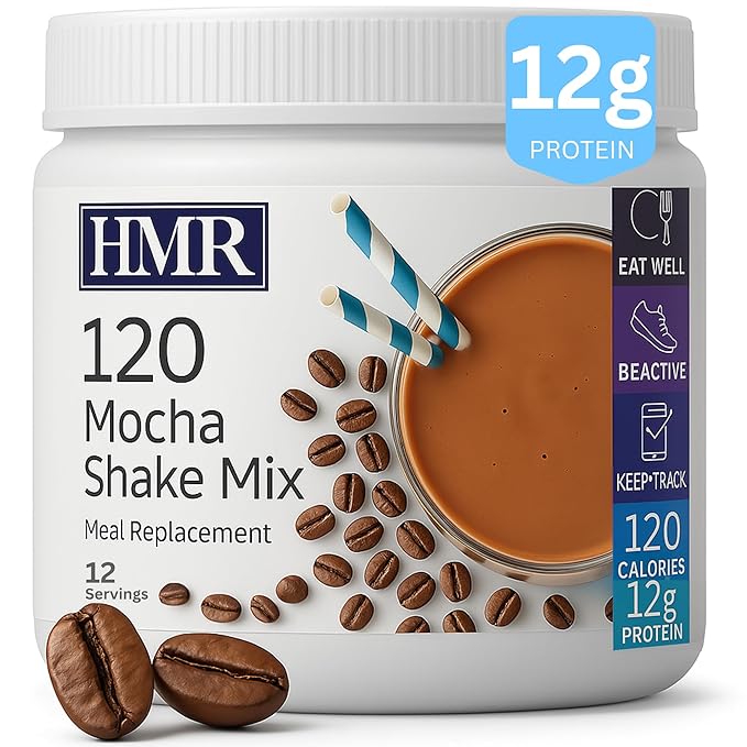 HMR 120 Shake Meal Replacement Powder | Mocha Shake Mix to Support Healthy Weight Loss | 12g of Protein | Nutritional Drink | Low Calorie Food | 12 Servings