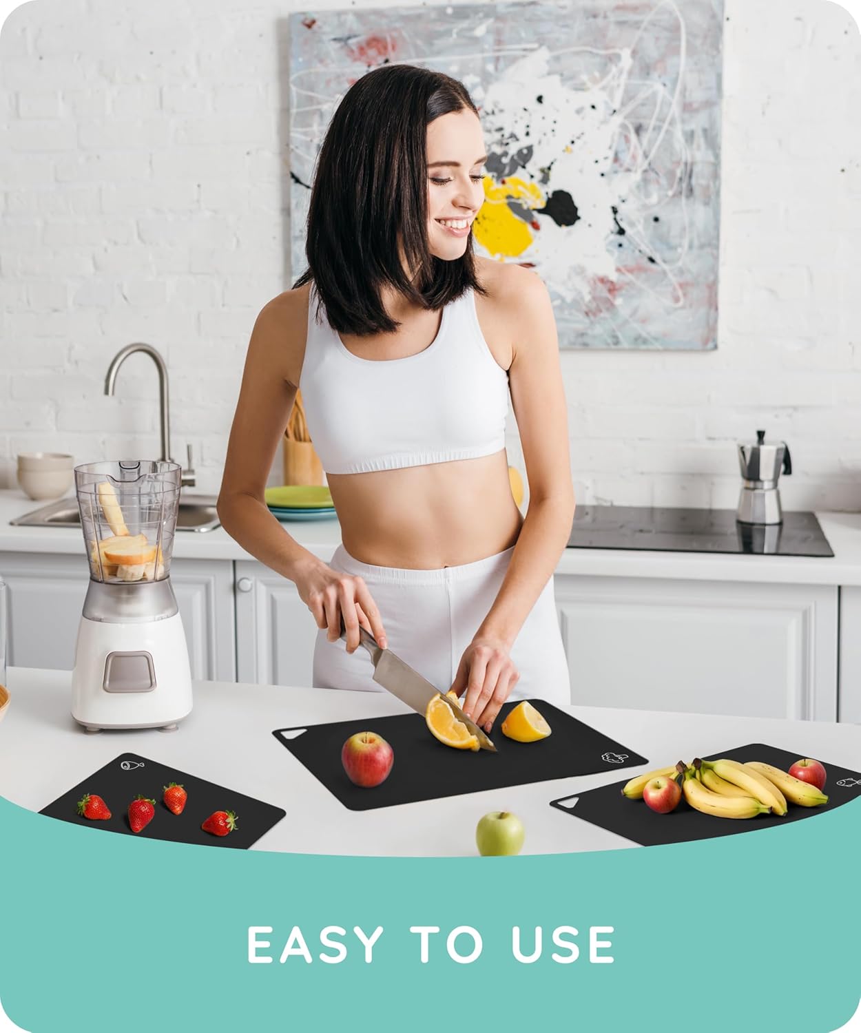 July Home Cutting Board Alternative for Kitchen - Extra Thick Flexible Plastic Cutting Board Set of 3, Non-Slip, BPA-Free, Easy to Clean, Colored Cutting Mats for Cooking, Durable Chopping Sheets