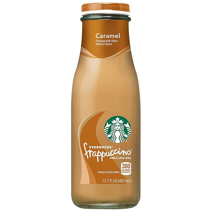 Starbucks Frappuccino Coffee Drink, Caramel, 13.7 fl oz Bottles (12 Pack)