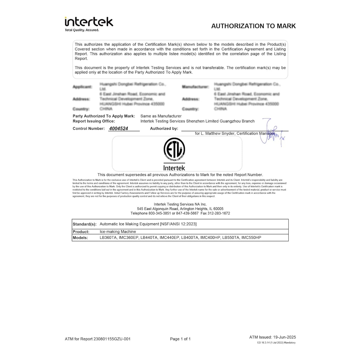 Commercial Ice Maker Machine, 440 lbs /24 h, 330 lbs Storage Bin, ETL Approval Industrial Ice Machine, Stainless Steel, Automatic Cleaning, Perfect for Bar/Cafe/Restaurant, with Ice Shovels