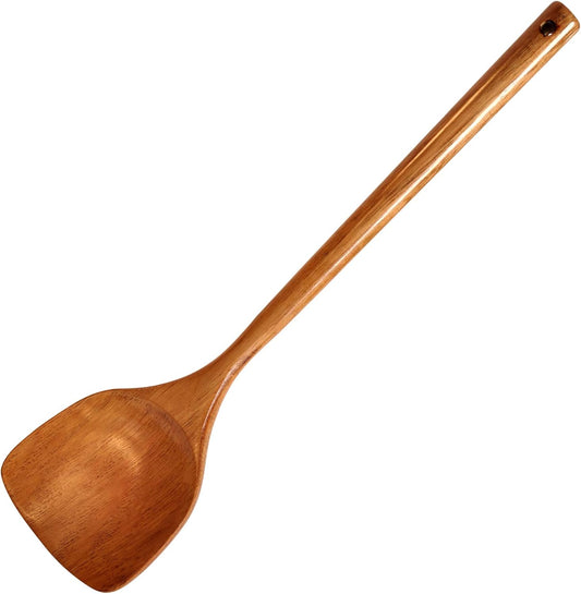 FJNATINH Wooden Spatula with Long Handle for Cooking Kitchen Cookware