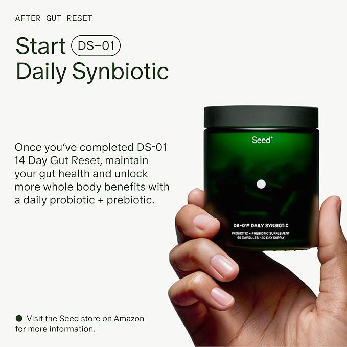 Seed 14 Day Gut Reset - Prebiotic and Probiotic for Women & Men - Digestive Health, Gut Health, Rapid Gut Recovery, Bloating & Constipation Relief - Vegan & Shelf-Stable - 28 Capsules (14-Day Supply)