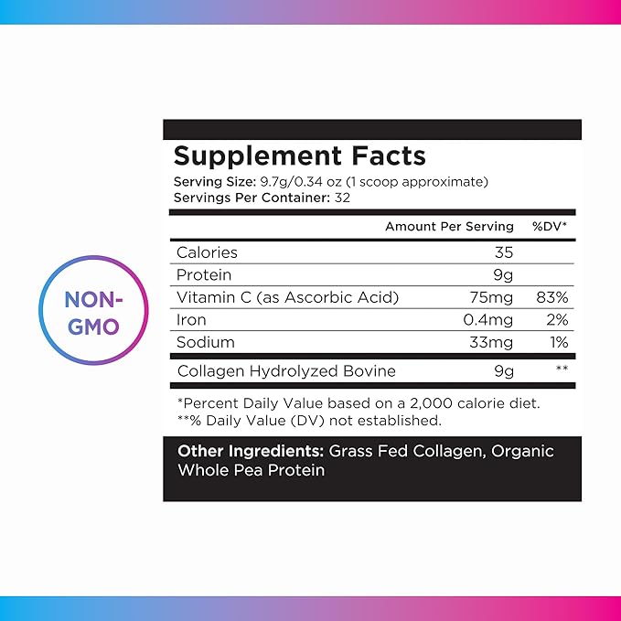 Livingood Daily Unflavored Collagen Powder for Women & Men, Hydrolyzed Collagen Peptides Powder with Vitamin C, Protein with 20 Amino Acids, Type I & III, Grass Fed, Keto, Paleo, Gluten Free, 30 Srvgs