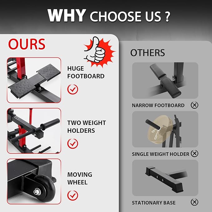 GMWD Adjustable Seated Calf Raise Machine With Band Pegs for Leg Training and Exercise - Home Gym Equipment