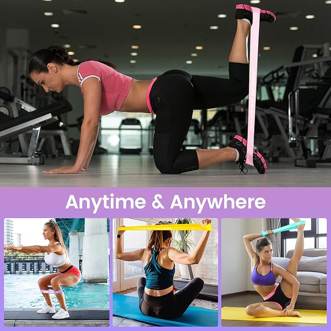 Resistance Bands for Working Out Exercise Loop Bands Workout Bands Set for Men Women Body Stretching, Crossfit Training, Home Workout, Physical Therapy, Booty Legs, Set of 5