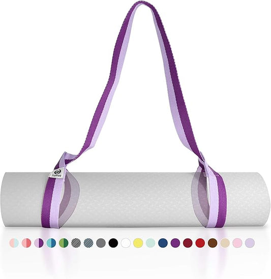 Tumaz Yoga Mat Strap [MAT NOT Included] (2 Sizes) with Extra Thick & Comfy Delicate Texture, Adjustable Yoga Mat Carrier