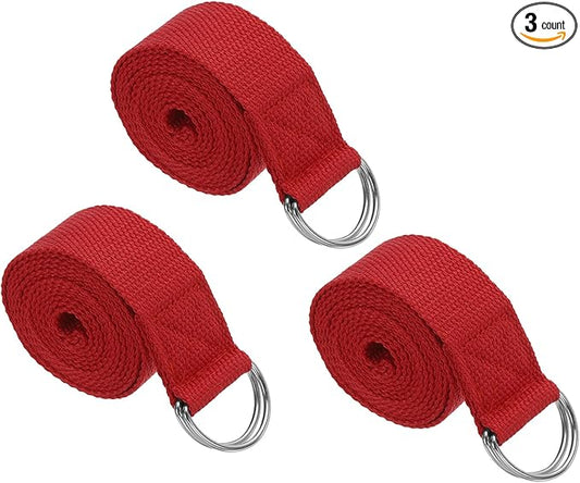 PATIKIL Yoga Strap for Stretching Cotton Yoga Belt with Adjustable Metal D-Ring Buckle Stretch Band for Fitness Pilates