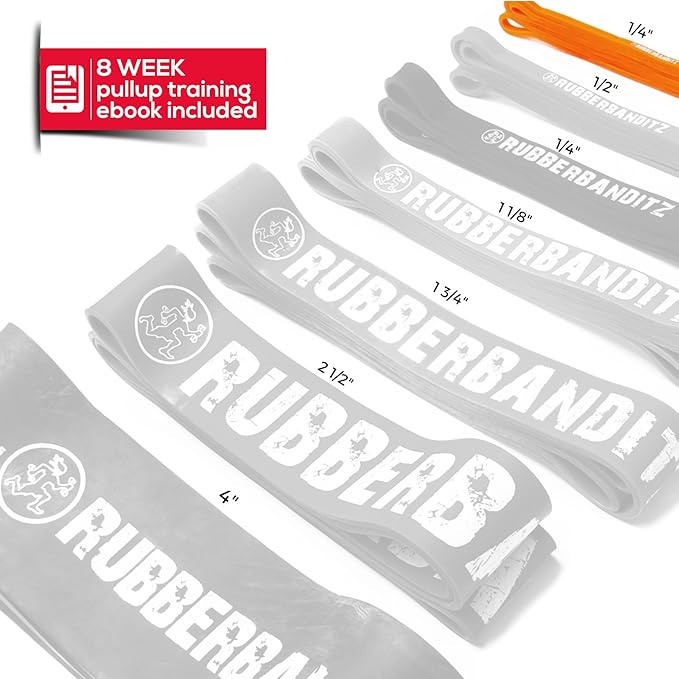 Rubberbanditz Pull Up Assist Resistance Bands Heavy Duty Loop Exercise Workout Bands for Powerlifting, Mobility, and Stretching