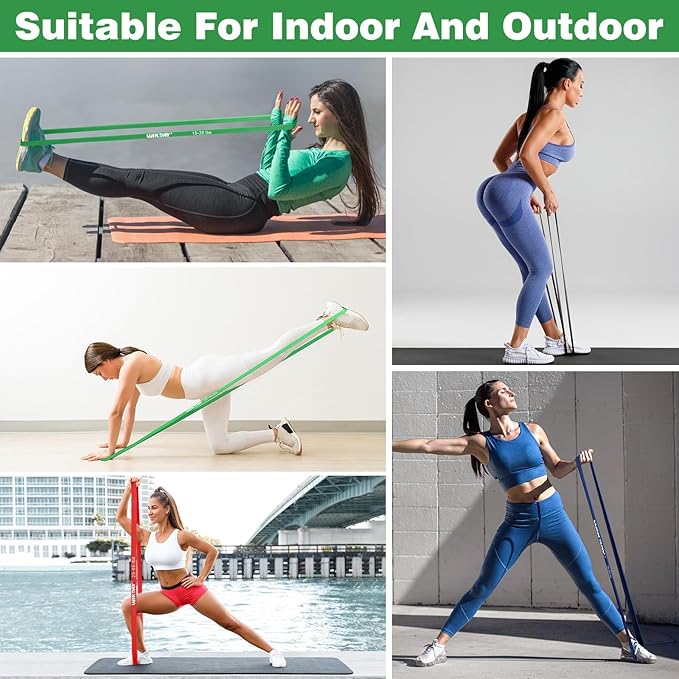 Resistance Bands for Working Out, Exercise Bands, Workout Bands, Pull Up Assistance Bands for Body Stretching Training Physical Therapy Muscle Training for Men & Women