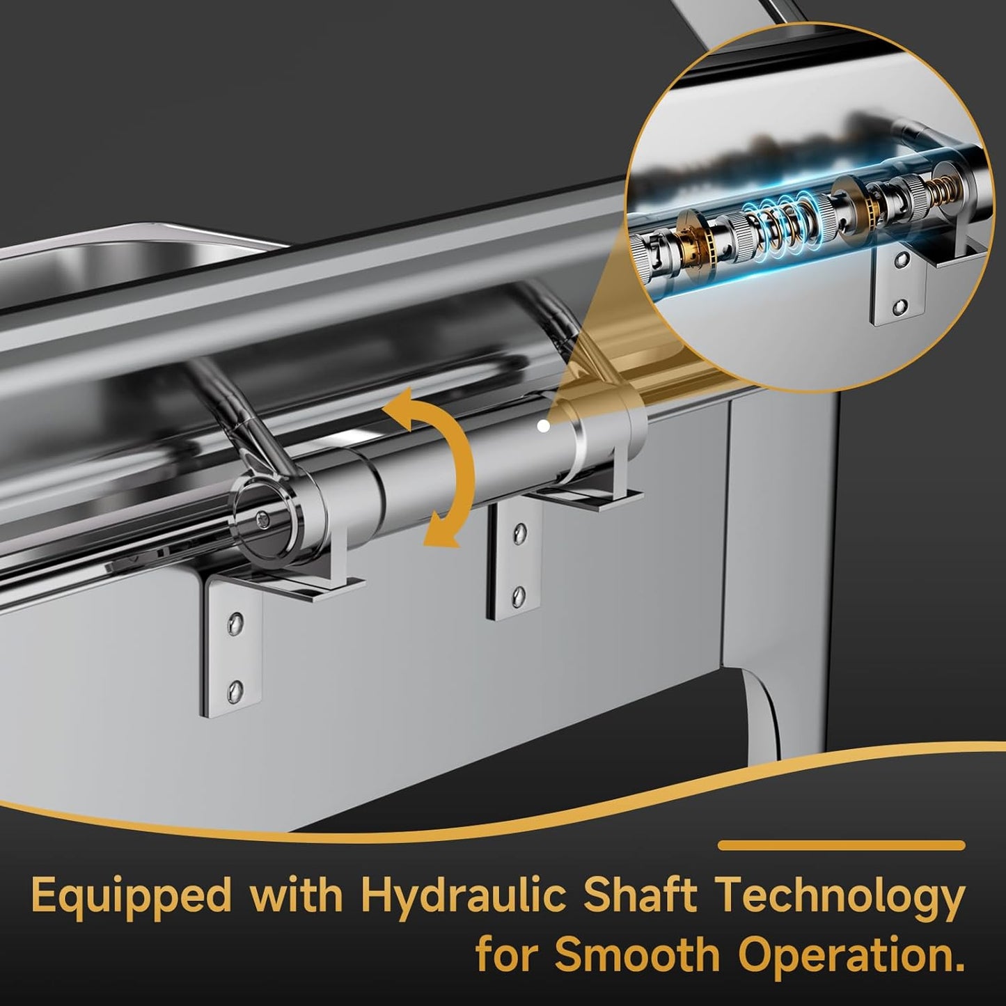 Chafing Dishes for Buffet, 9.5QT Square Stainless Steel Chafing Dish with Transparent Hydraulic Lid, 304 Food Pan, Buffet Warmer for Parties and Events (Silver)