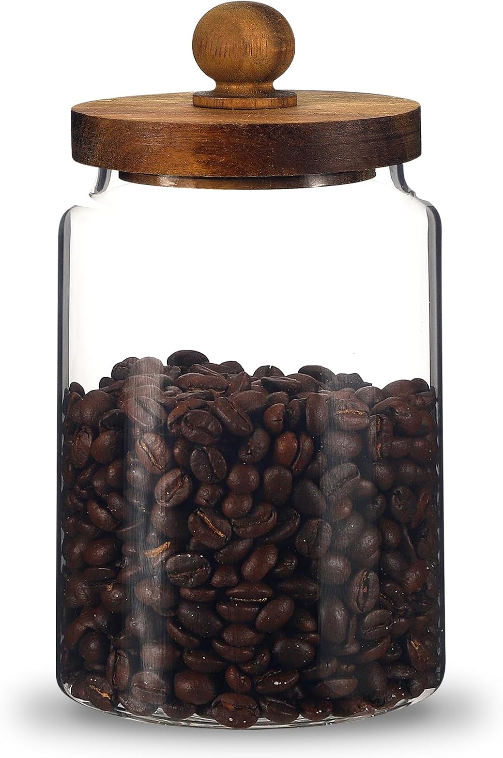 Glass Spice Jar Coffee Sugar Container Airtight Glass Jar Food Storage Canisters Bottle for Kitchen Seasoning Tea Herb Overnight Oats Bar Parfait Snacks (900ml/30oz-1pcs-A)