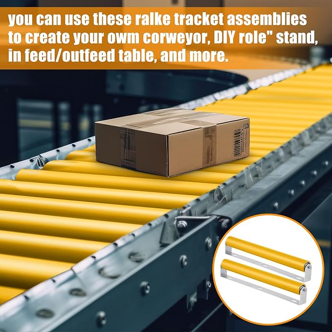 Therwen Boat Trailer Roller with Bracket Set Conveyor Rollers 1.5" Diameter Kayak Roller Metal Roller with Bracket for Transporting Raft Industrial Use