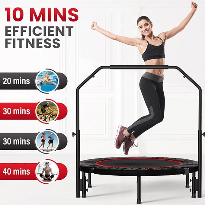 Trampoline, Portable Fitnes Foldable Trampoline in-Home Mini Rebounder, Exercise Trampoline for Kid/Adults, 40" Max Load 330lbs