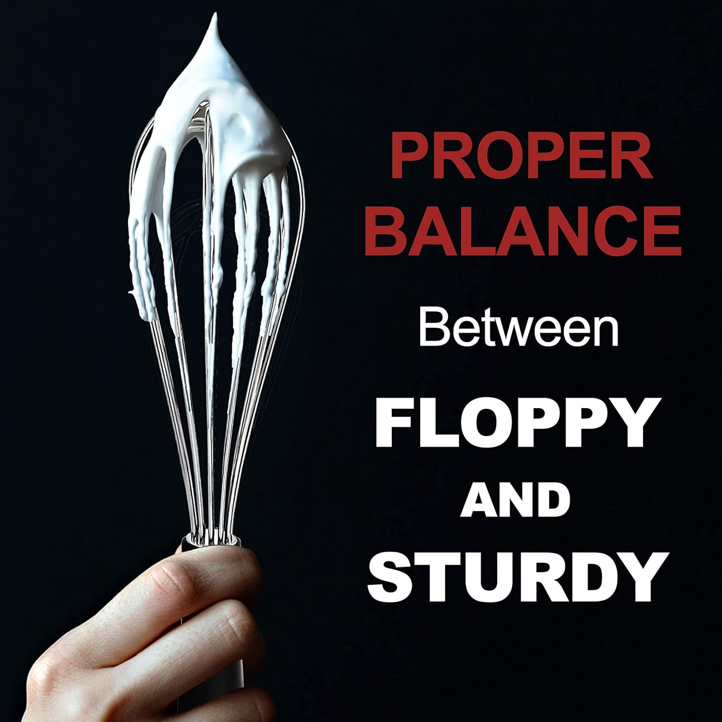 Anaeat Stainless Steel Kitchen Whisk Set of 5, Milk and Egg Beater Blender with Thick Wire for Whisking, Cooking, Baking, Beating and Stirring - 5"+7" Mini Whisk and 8.5''+10.5''+12'' Balloon Whisks