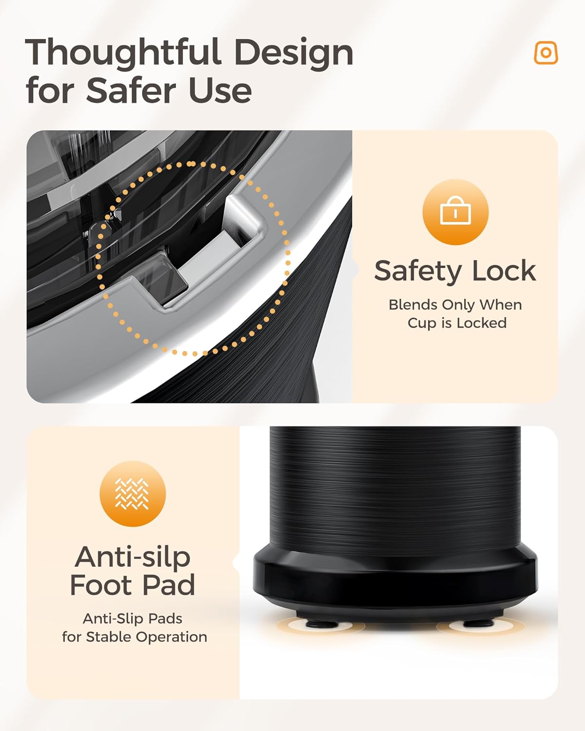 iCucina Smoothie Blender, 1000W Personal Blender for Shakes and Smoothies with 2 x 32oz Protable Cups and Lids, Single Serve Blenders for Ice Crushing, Bean Grinding, Frozen Fruit Drinks, Black