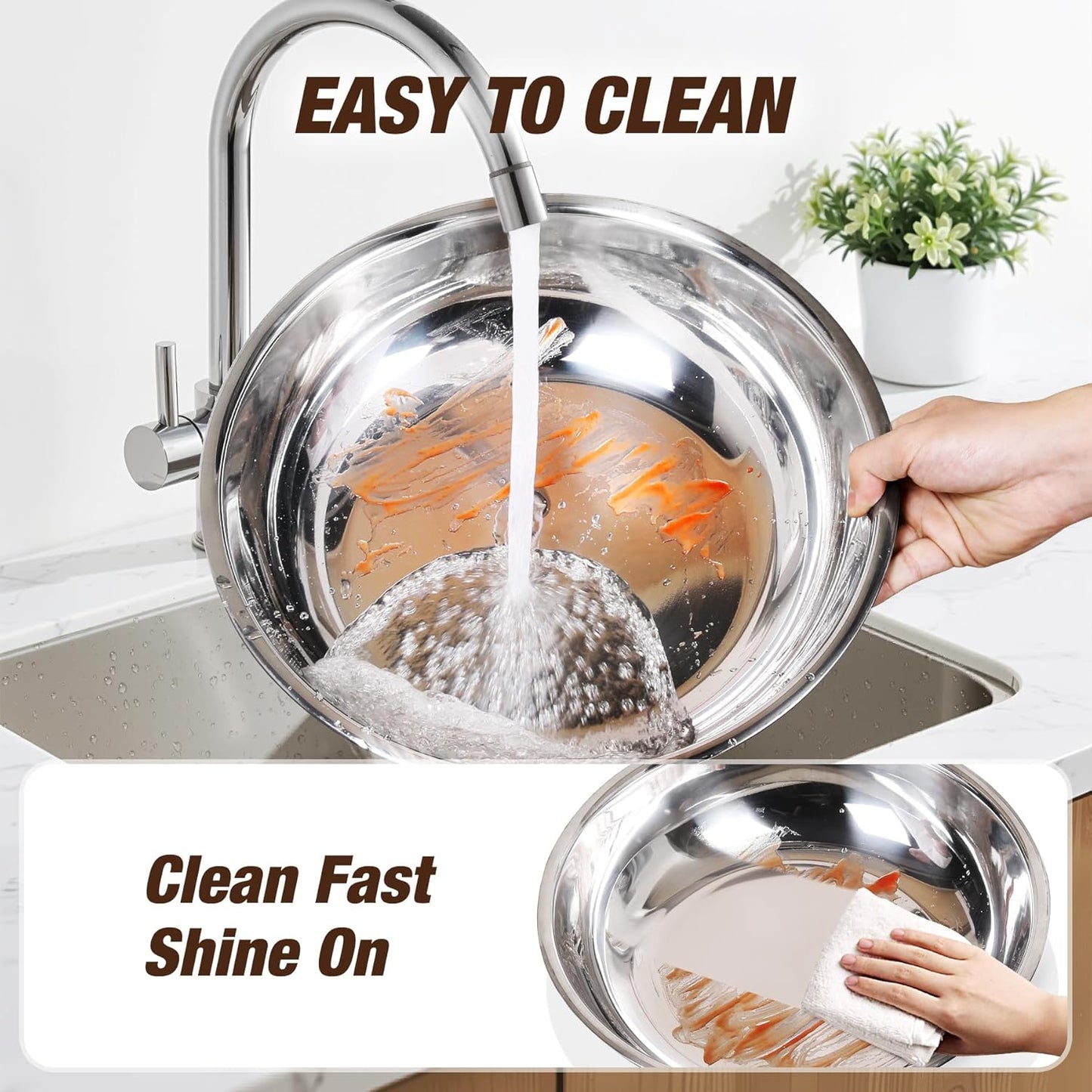 Gold Chafing Dishes for Buffet (5QT, 2 Pack), Round Chafers and Buffet Warmers Sets with Lid Holder, Food-Grade Stainless Steel, Rolled Edge Design, for Catering Events, Parties, Weddings