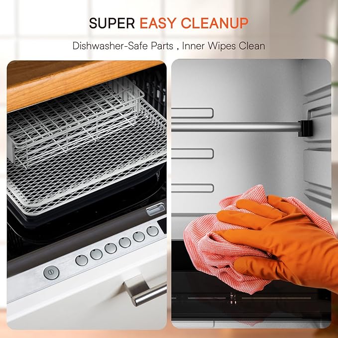 Nuwave Brio 15.5Qt 10-IN-1 Air Fryer Rotisserie Oven, XL Family Size, Even & Crisp AirFry, Reheat, Roast, Dehydrate for Quick Meals, 50°-425°F Control, 100 Presets & 50 Memory, Dishwasher-Safe, 1800W