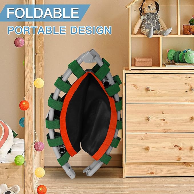 CLORIS 38in/48in Folding Trampoline - Max Load 220lbs / 450lbs Mini Trampoline Rebounder Trampoline for Adults with Adjustable Foam Handle, with safty Padded Cover Best Gift for Kids/Adult